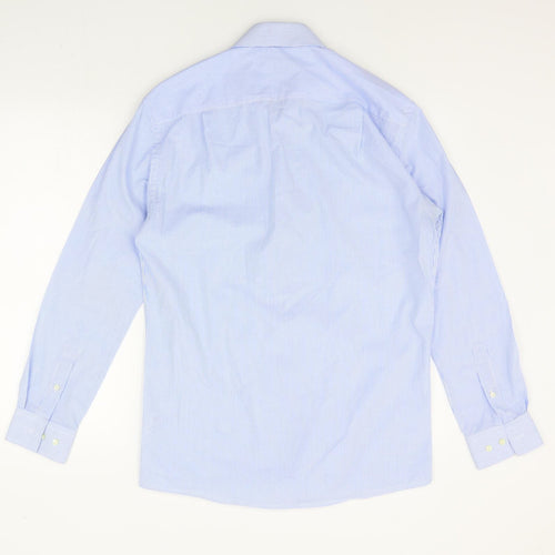 Tailor & Cutter Mens Blue Striped   Polo Size 15