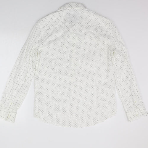 Burton menswear Mens White Geometric   Button-Up Size M