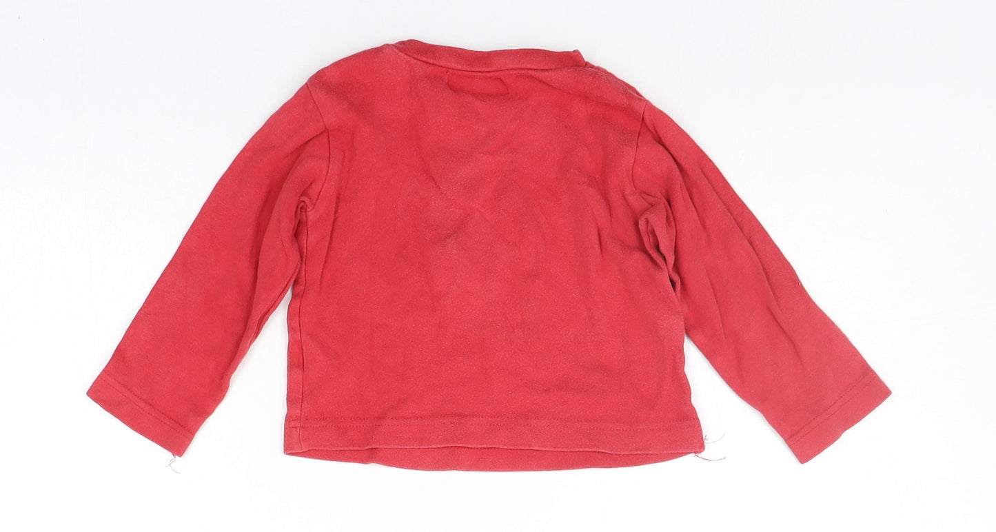 Earlydays Baby Red   Basic T-Shirt Size 18-24 Months  - DINOSAUR