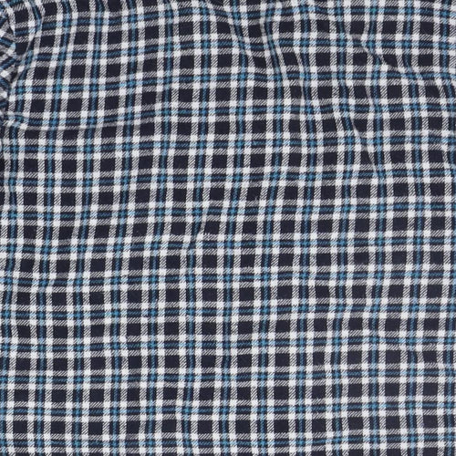 Sleep Well Womens Blue Check  Basic Button-Up Size 10