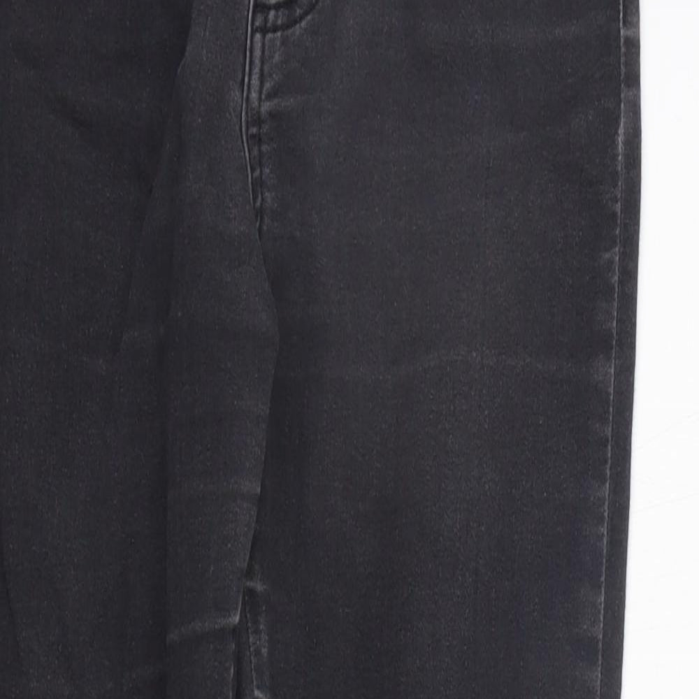 Boohoo Womens Black   Straight Jeans Size 8 L26 in