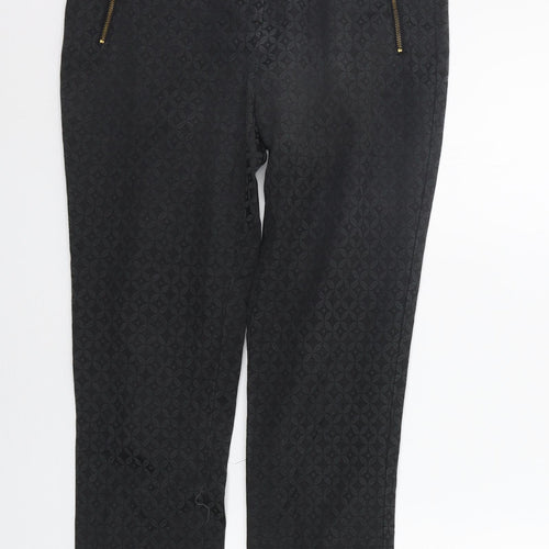 George Womens Black Geometric  Trousers  Size 8 L27 in
