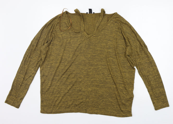 New Look Womens Yellow Pullover Jumper Size L