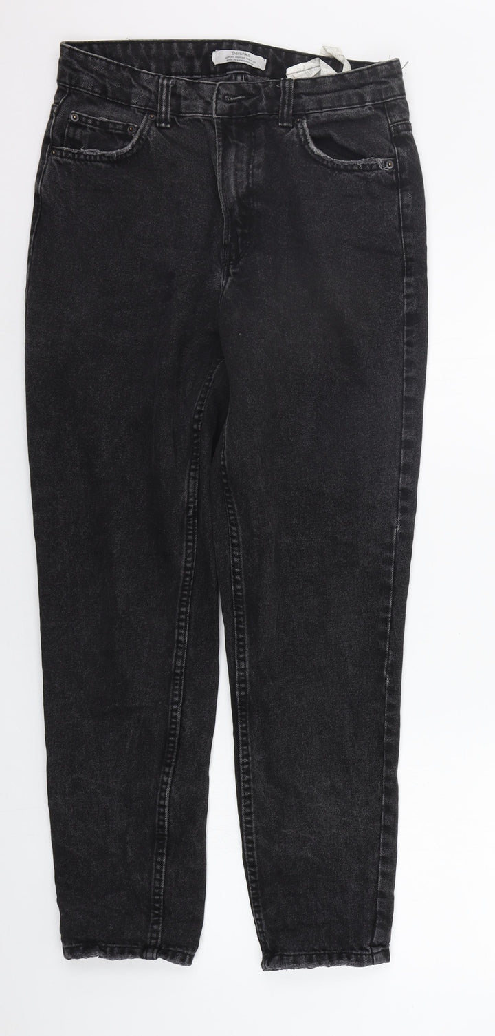 Berksha Womens Black Straight Jeans Size 8 L29 in