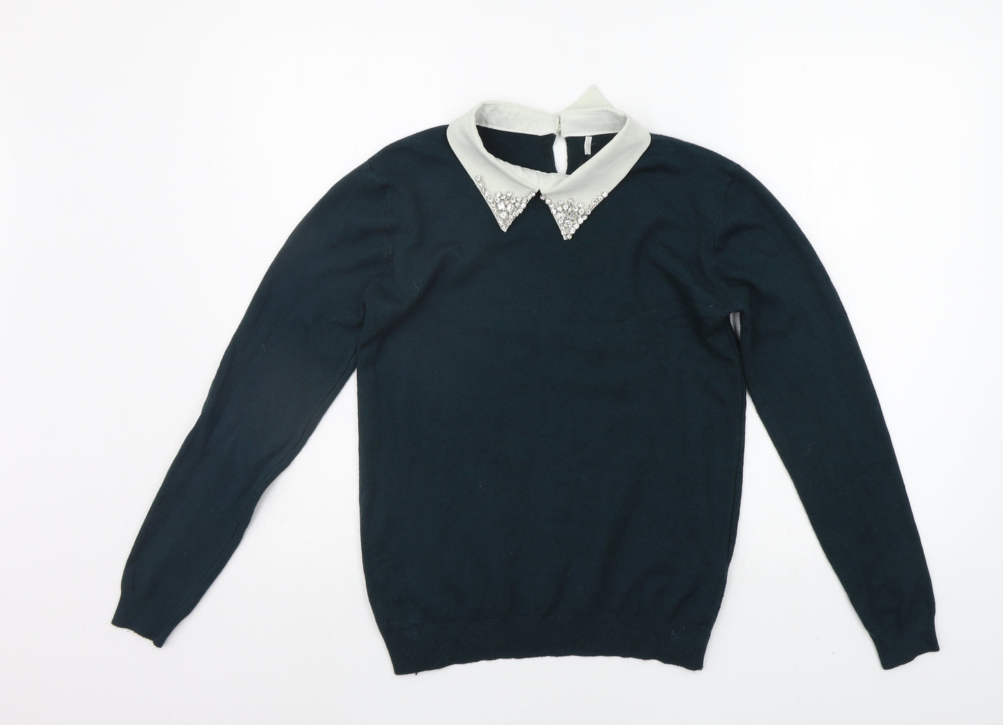 Apricot Womens Green   Pullover Jumper Size M  - SHEINY DETAILS
