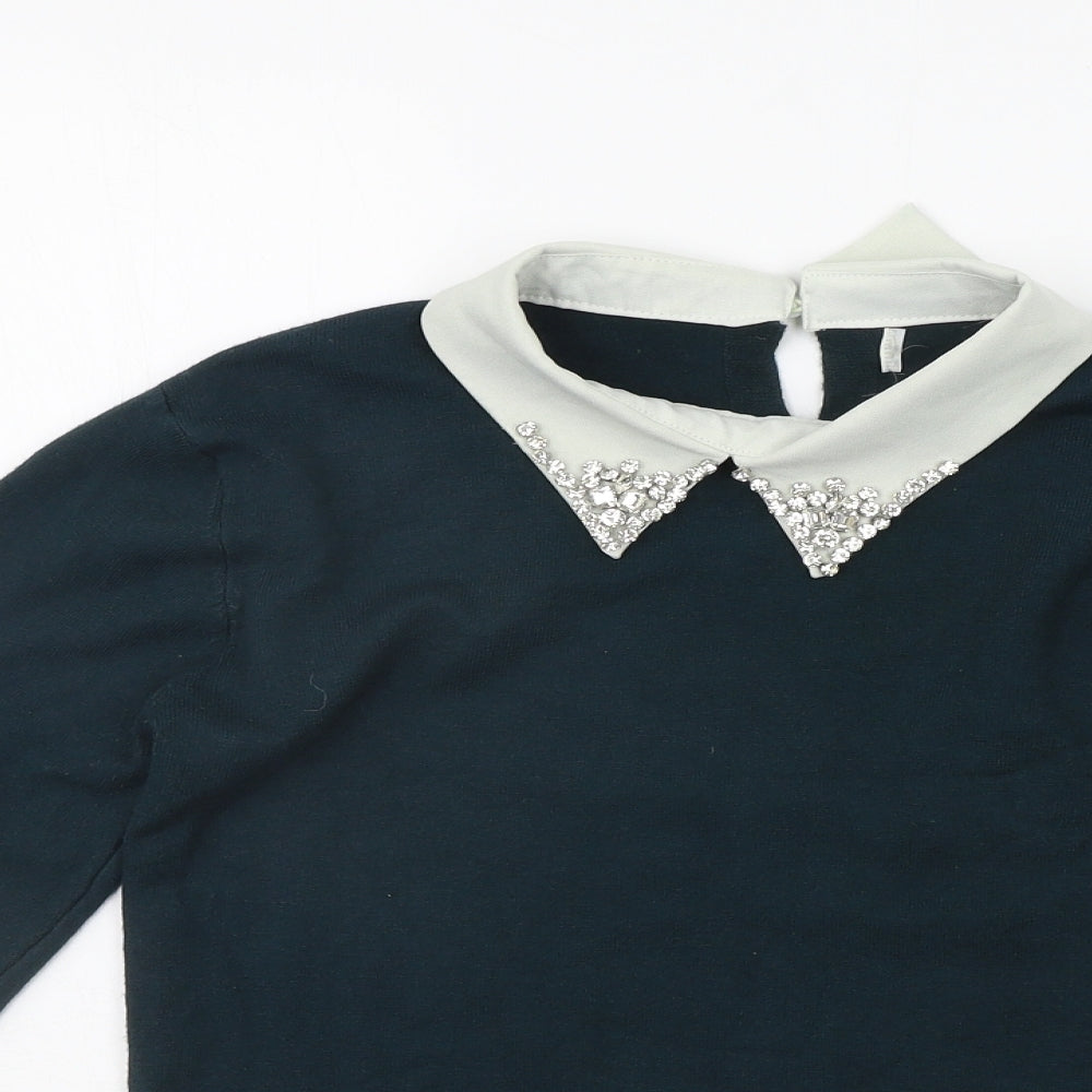 Apricot Womens Green   Pullover Jumper Size M  - SHEINY DETAILS
