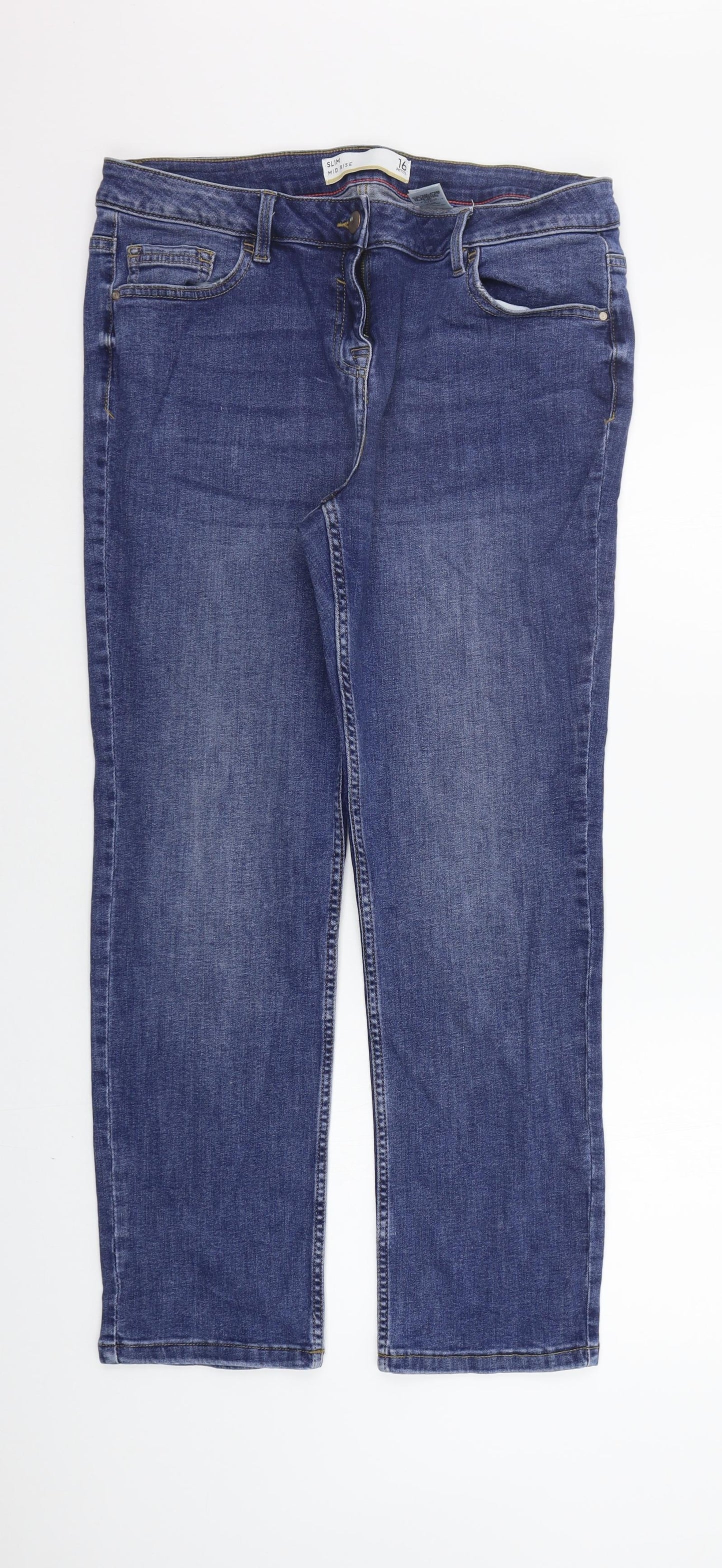 NEXT Womens Blue   Straight Jeans Size 16 L26 in