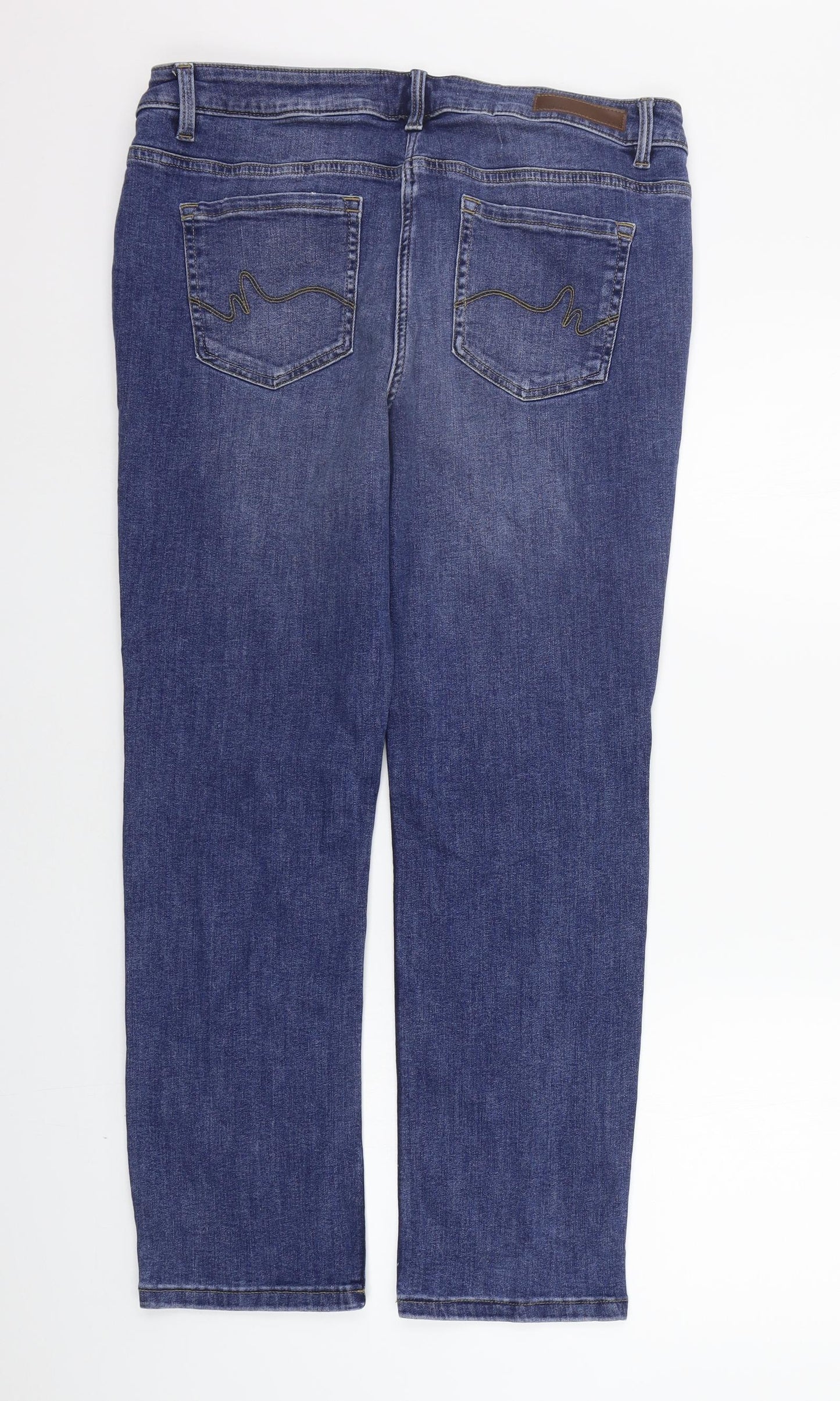 NEXT Womens Blue   Straight Jeans Size 16 L26 in
