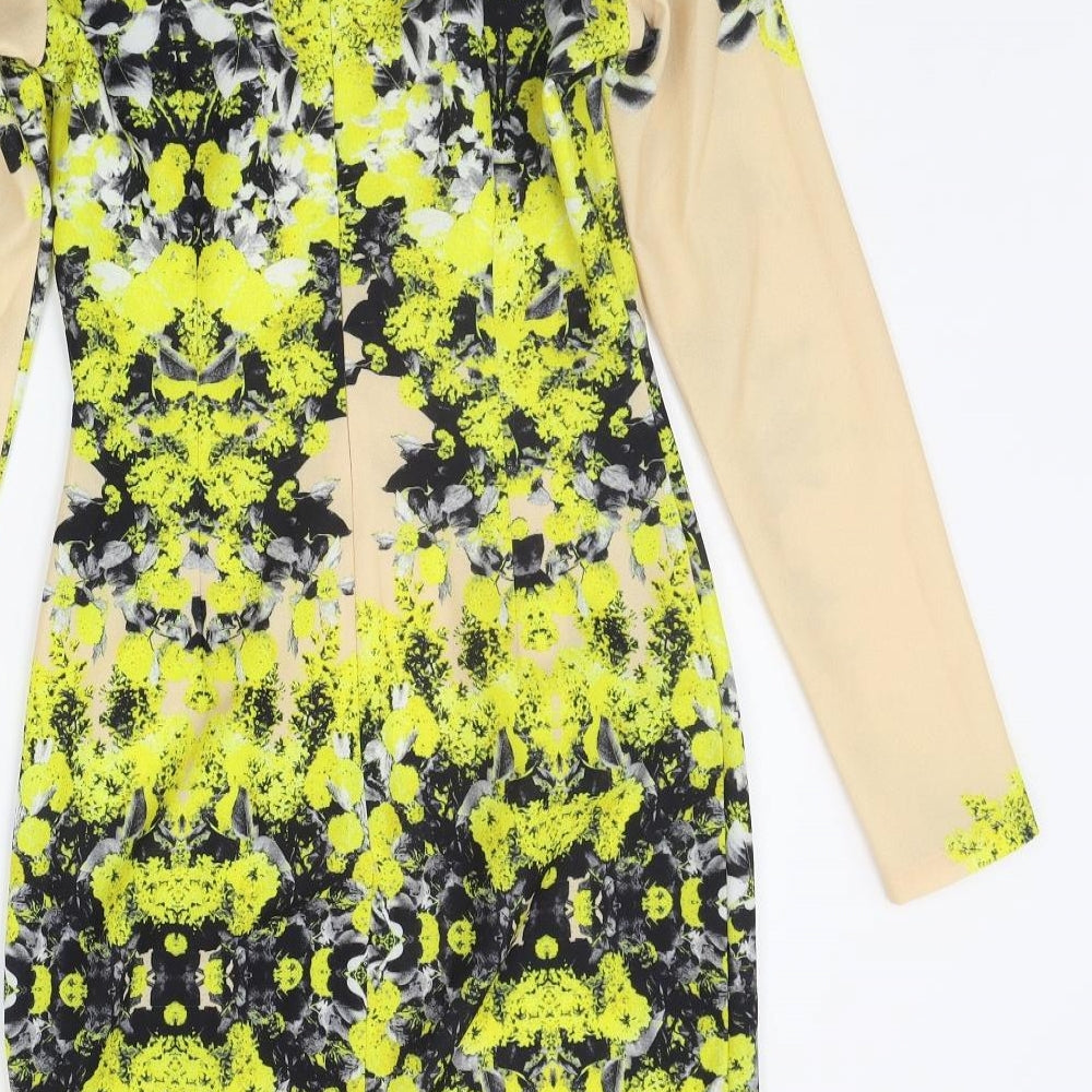 ASOS Womens Beige Geometric  A-Line  Size 8