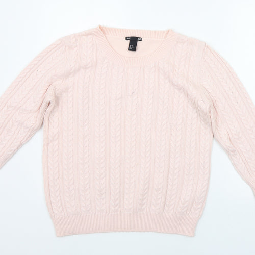 H&M Womens Pink   Pullover Jumper Size M