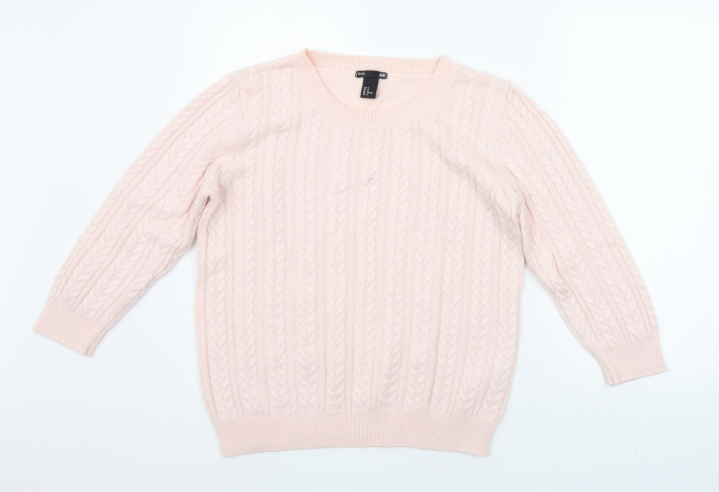 H&M Womens Pink   Pullover Jumper Size M