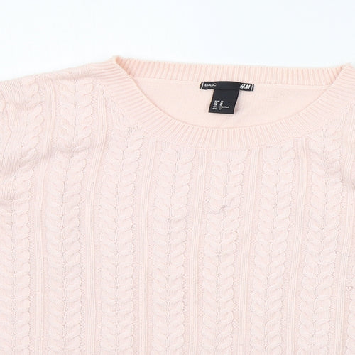 H&M Womens Pink   Pullover Jumper Size M