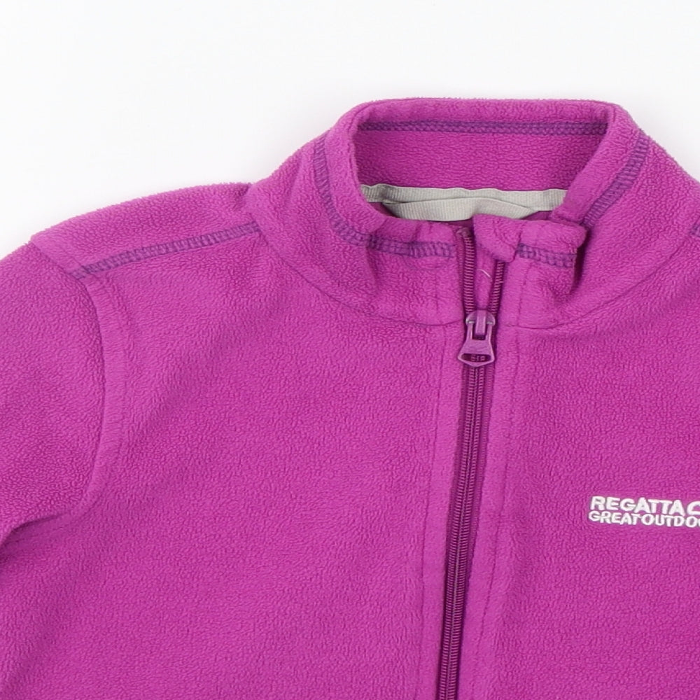 Regetta Girls Purple   Full Zip Jumper Size 3-4 Years
