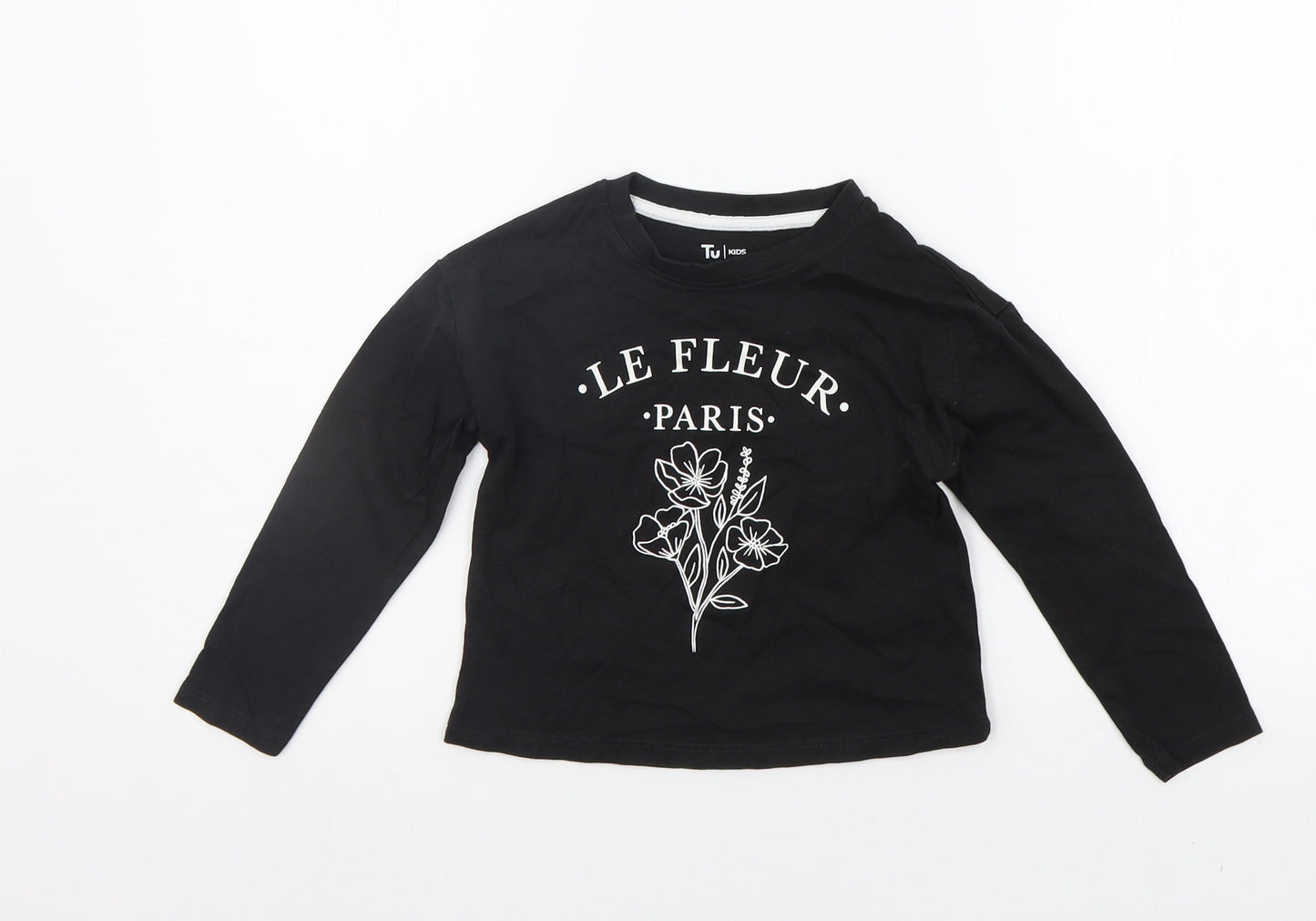 TU Boys Black   Basic T-Shirt Size 5 Years