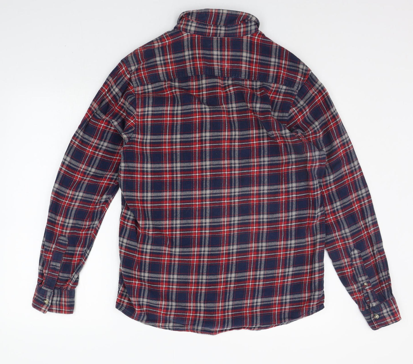 Cedar Wood State Mens Blue Check   Button-Up Size M