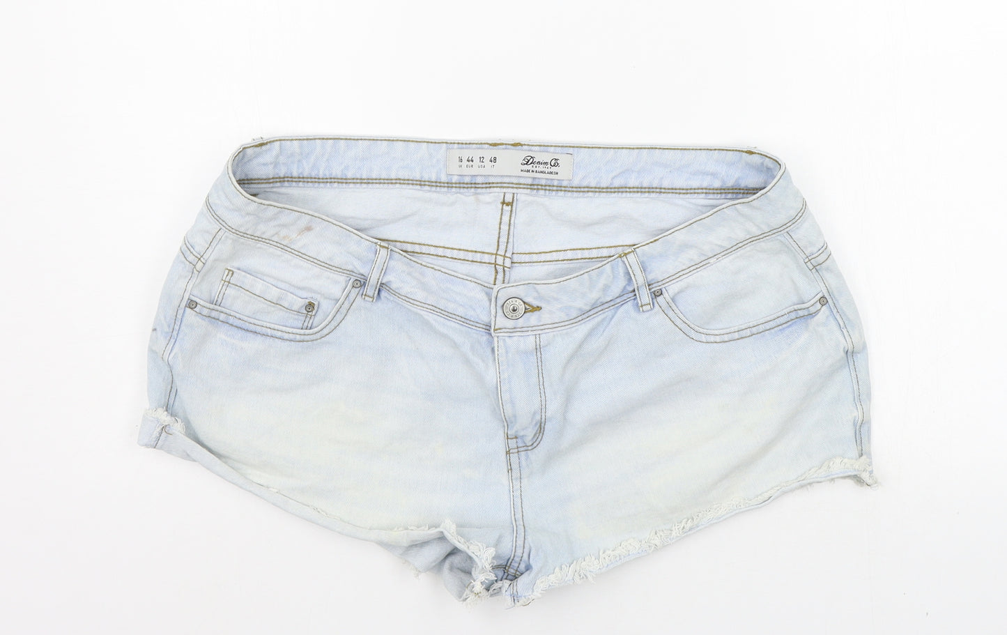 Denim & Co. Womens Blue   Hot Pants Shorts Size 16