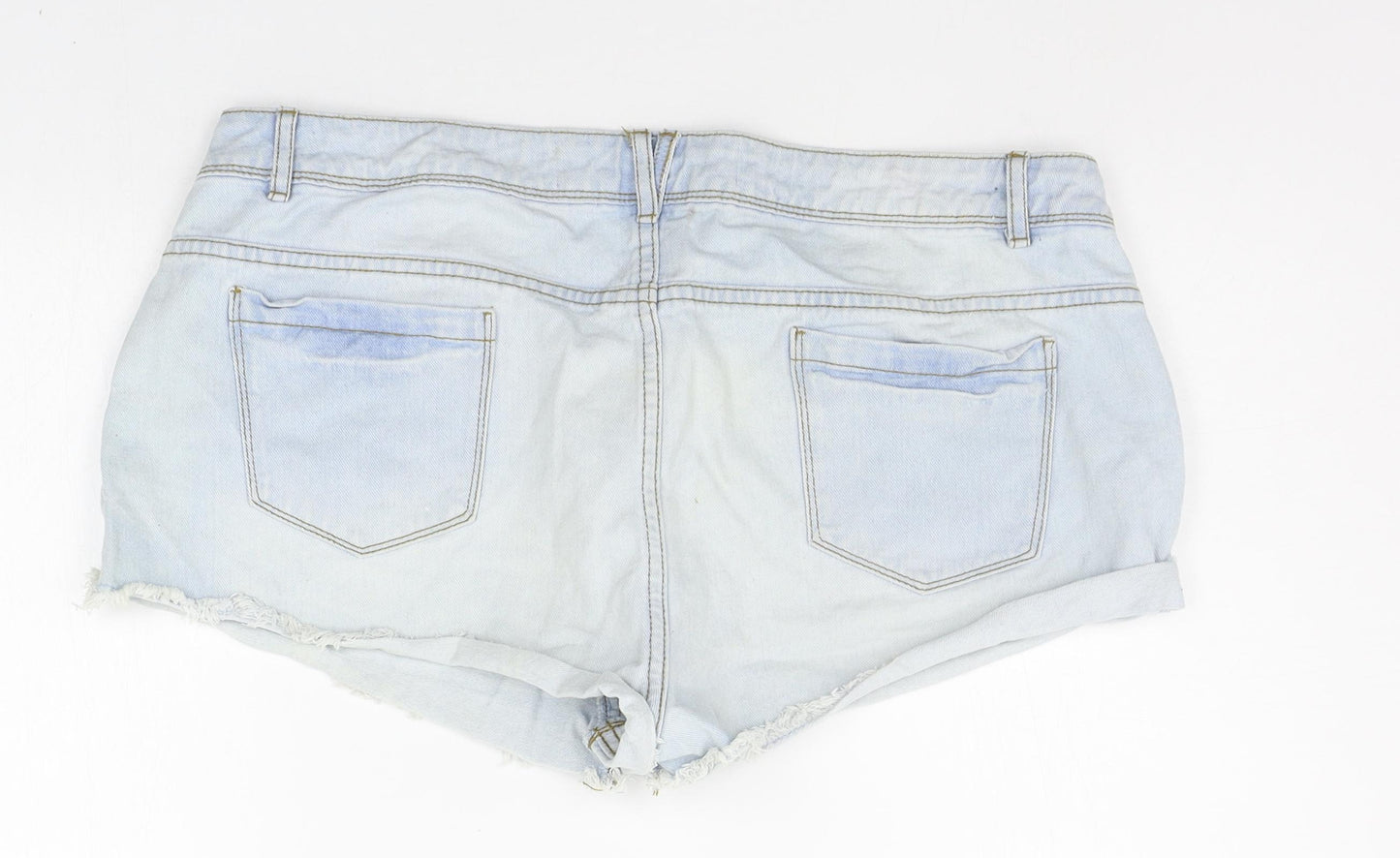 Denim & Co. Womens Blue   Hot Pants Shorts Size 16