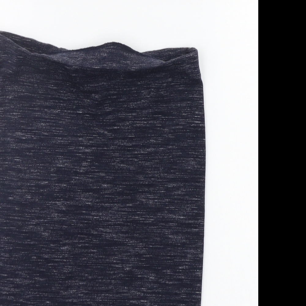 Topshop Womens Blue Houndstooth  A-Line Skirt Size 8