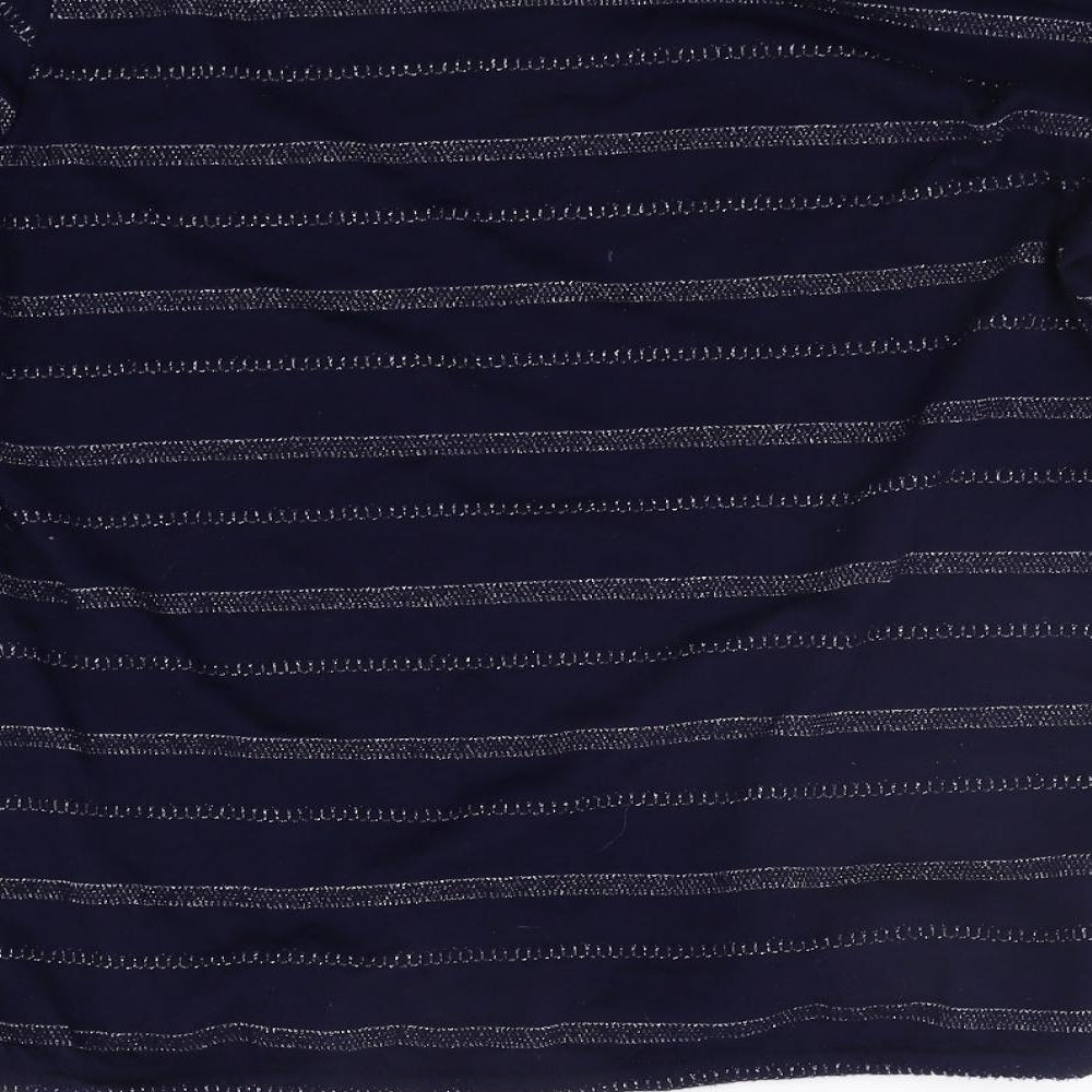 Bonmarché Womens Blue Striped  Basic T-Shirt Size 14