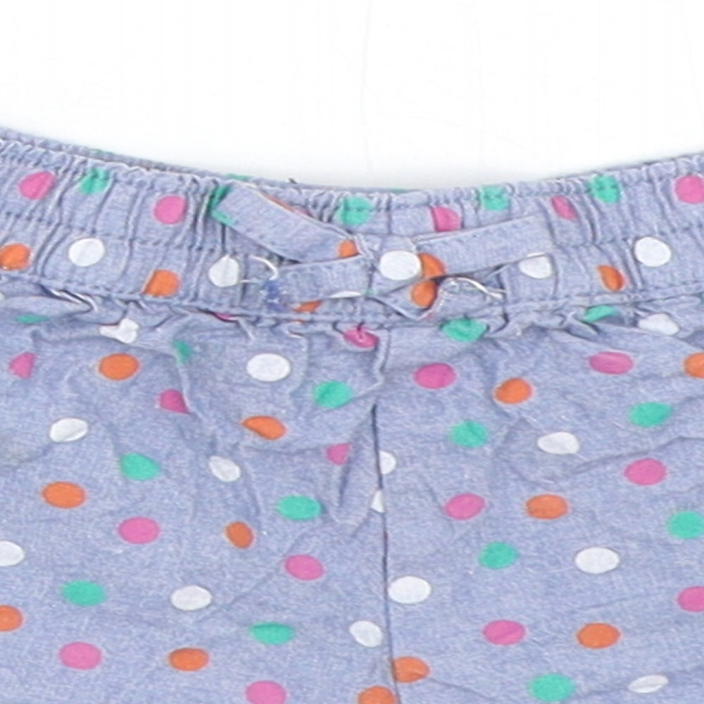 Jainco Girls Blue Polka Dot  Cropped Trousers Size 6-9 Months