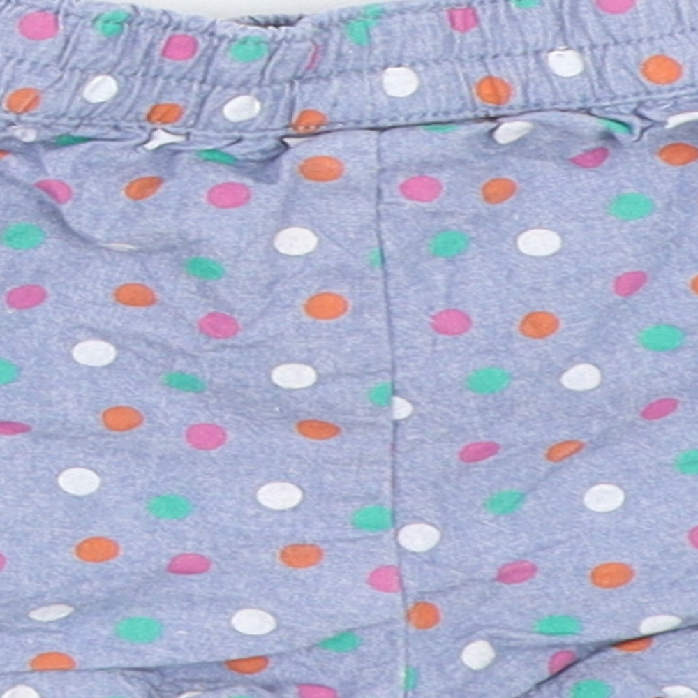 Jainco Girls Blue Polka Dot  Cropped Trousers Size 6-9 Months