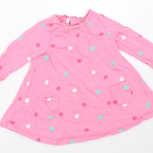 Mothercare Girls Pink Polka Dot  Fit & Flare  Size 6-9 Months