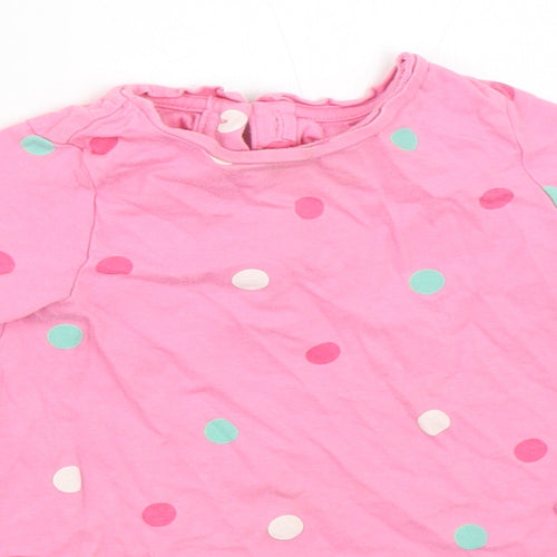 Mothercare Girls Pink Polka Dot  Fit & Flare  Size 6-9 Months