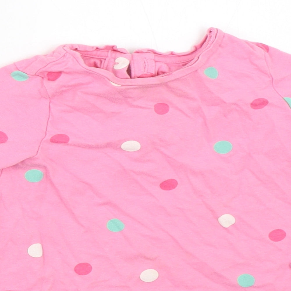 Mothercare Girls Pink Polka Dot  Fit & Flare  Size 6-9 Months