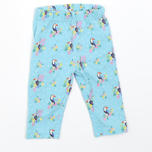 JoJo Maman Bébé Girls Blue   Capri Trousers Size 12-18 Months