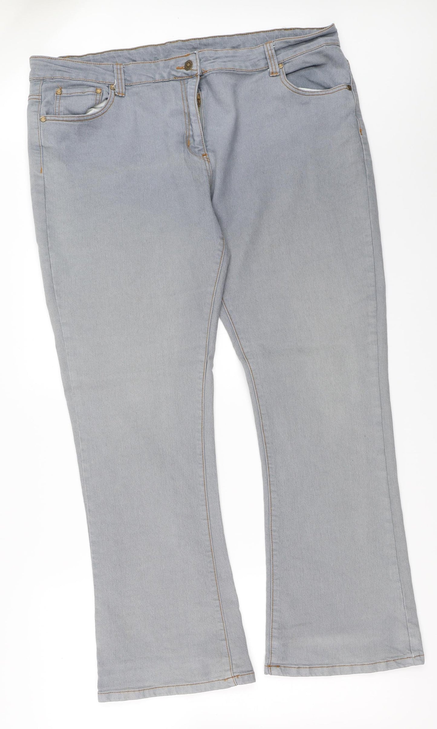 Cotton Traders Womens Grey   Bootcut Jeans Size 20 L31 in