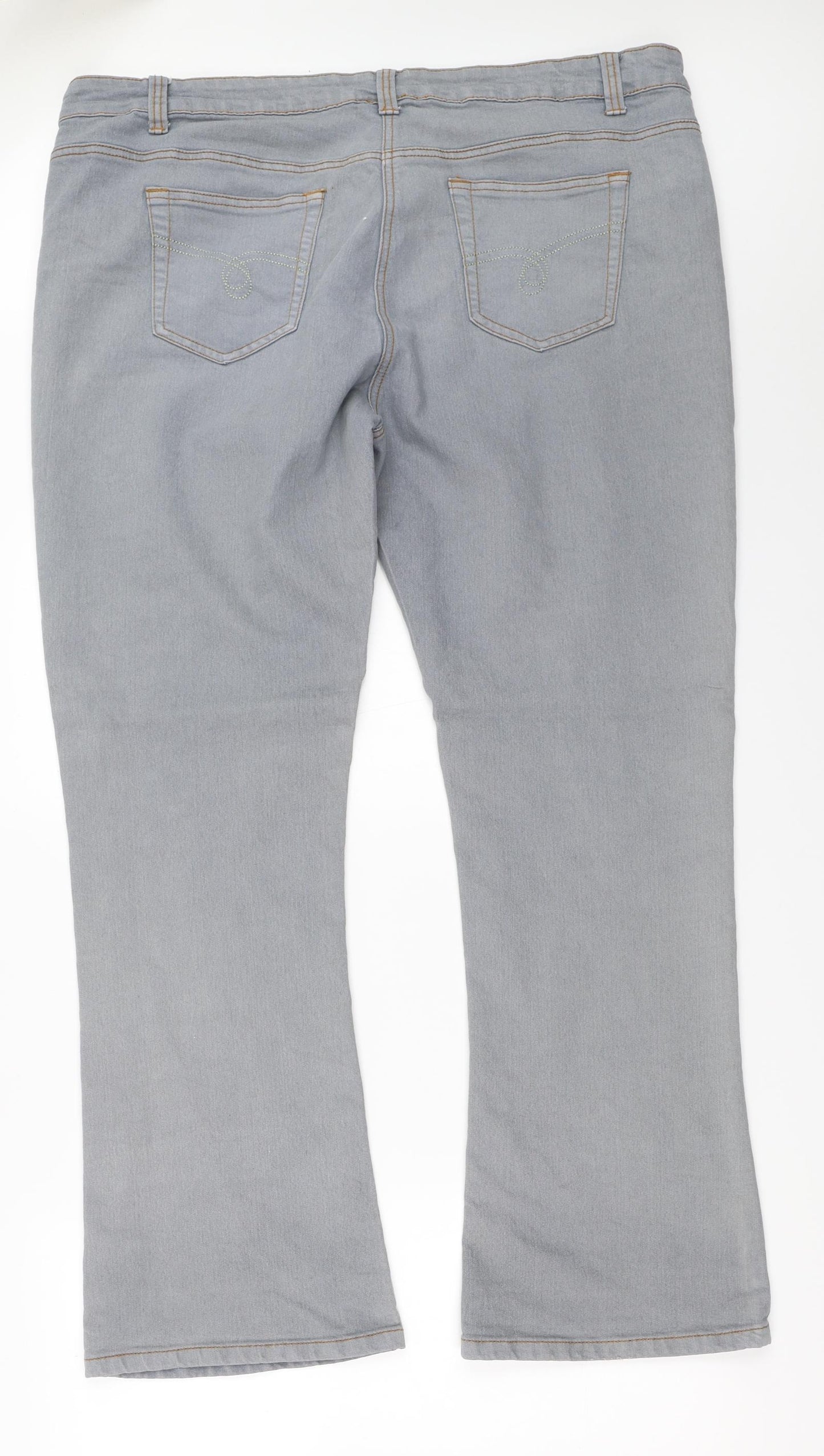 Cotton Traders Womens Grey   Bootcut Jeans Size 20 L31 in