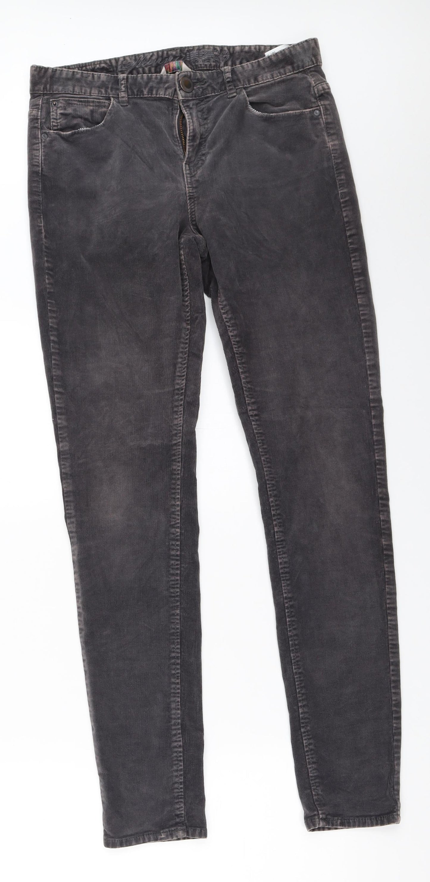 Marks and Spencer Womens Grey  Corduroy Skinny Jeans Size 10 L30 in