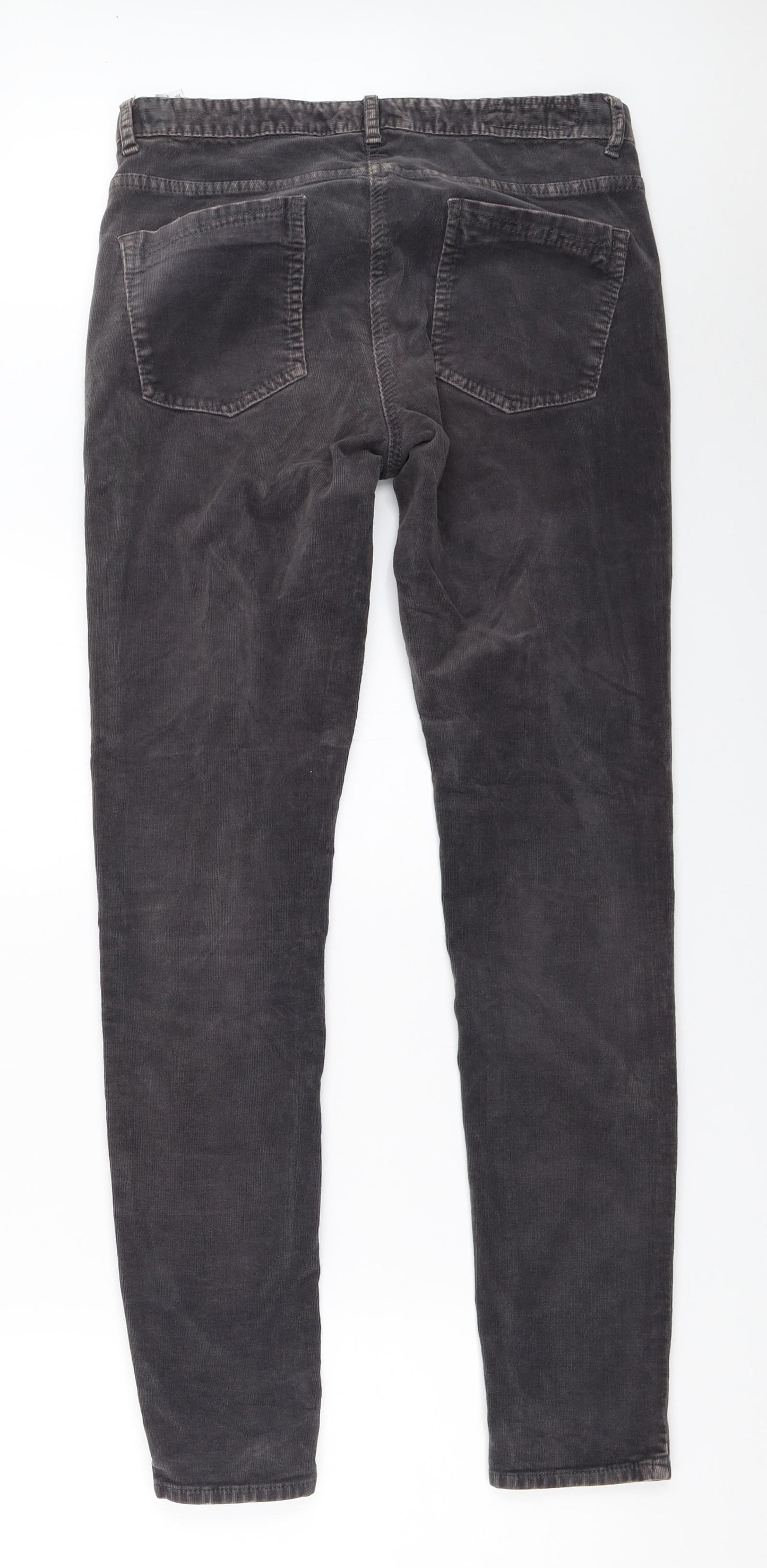 Marks and Spencer Womens Grey  Corduroy Skinny Jeans Size 10 L30 in