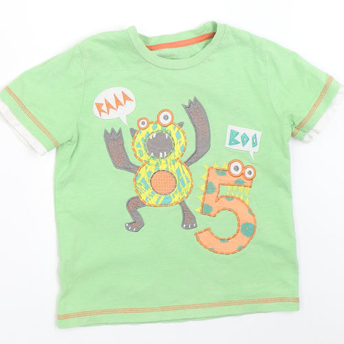 Nutmeg Boys Green   Basic T-Shirt Size 3-4 Years