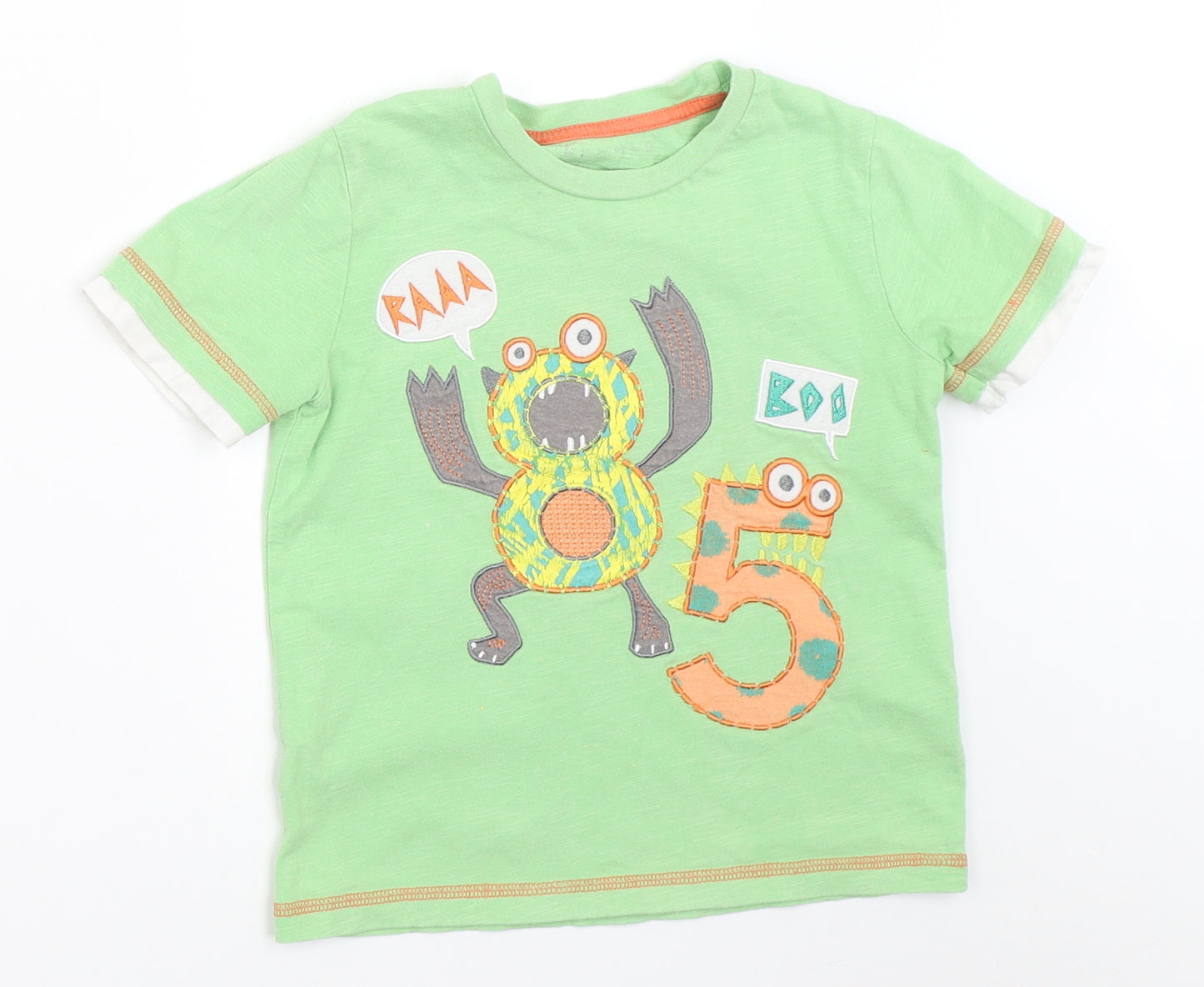 Nutmeg Boys Green   Basic T-Shirt Size 3-4 Years