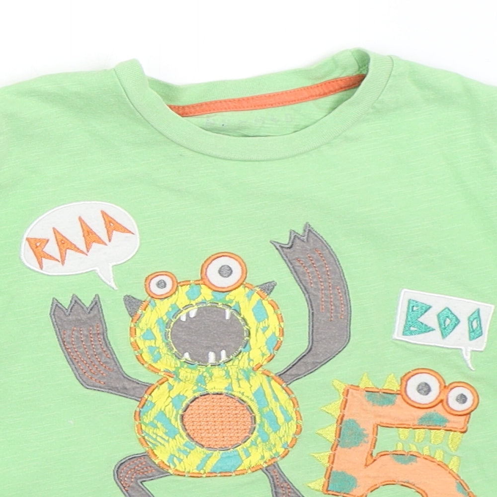 Nutmeg Boys Green   Basic T-Shirt Size 3-4 Years