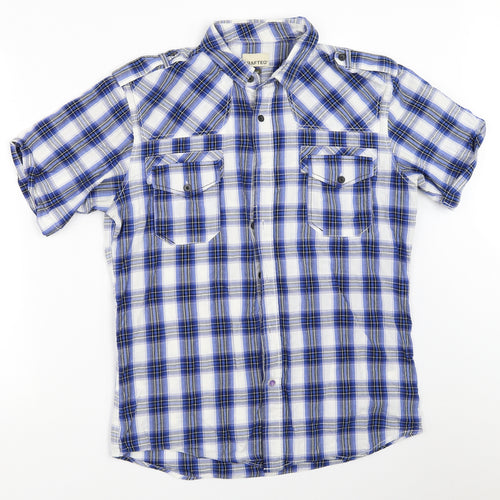 Crafted Mens Blue    Button-Up Size M