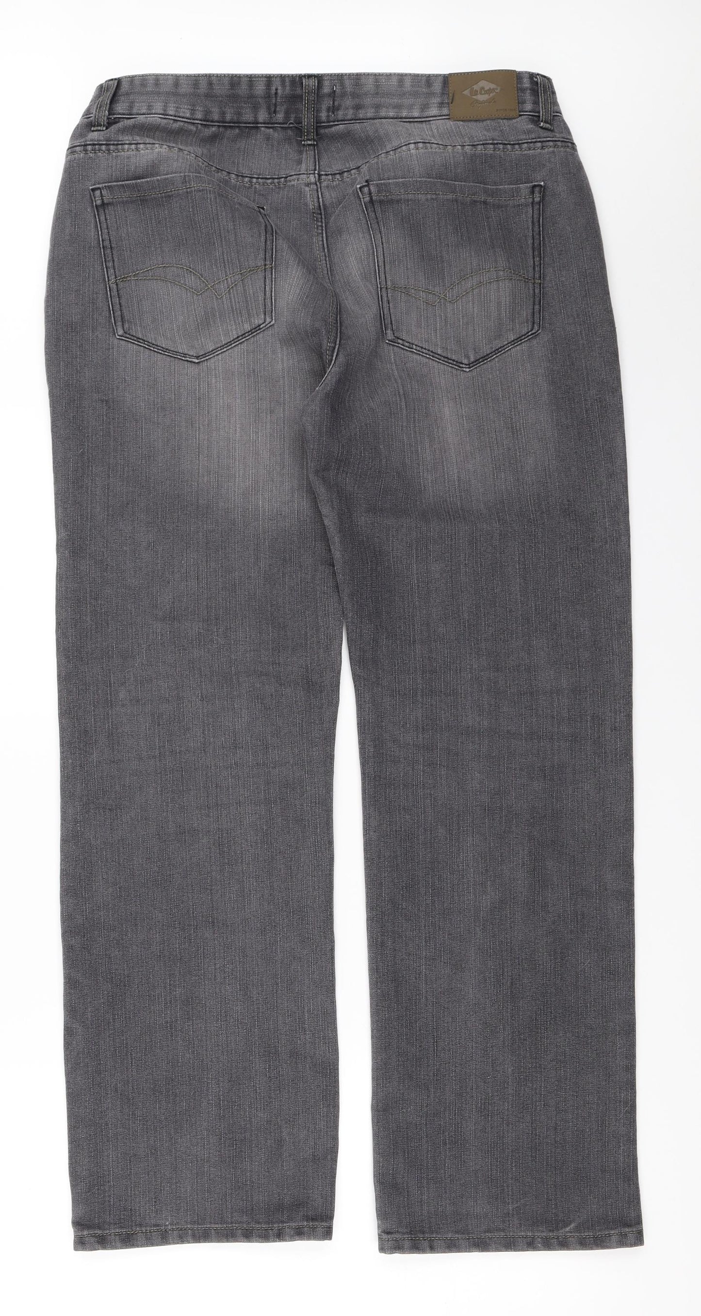 Lee Cooper Mens Grey  Denim Straight Jeans Size 32 in L30 in