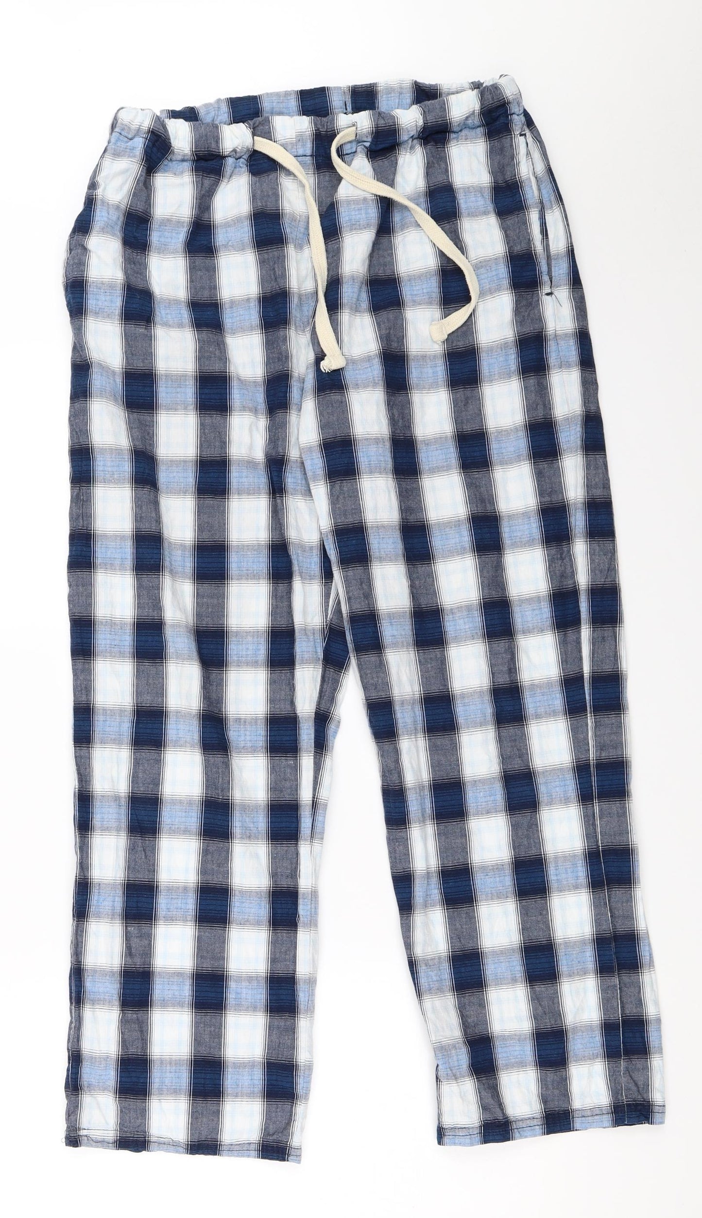 Cedar Wood State Mens Blue Check   Pyjama Pants Size M