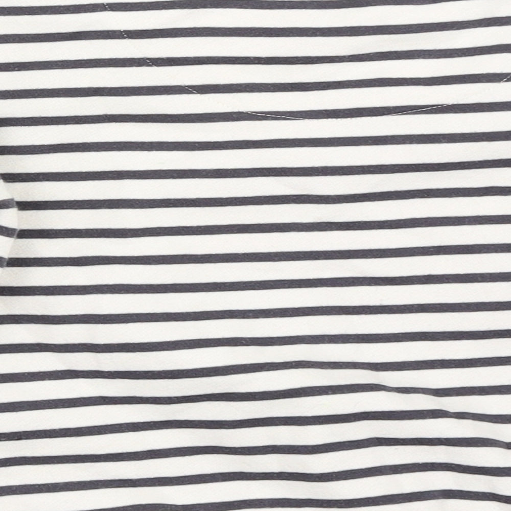 F&F Girls White Striped  Pullover Sweatshirt Size 2-3 Years