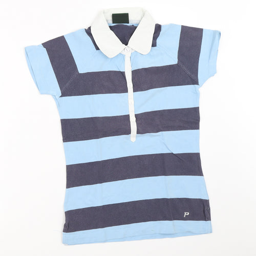 Peak Performance Womens Blue Striped  Basic T-Shirt Size S