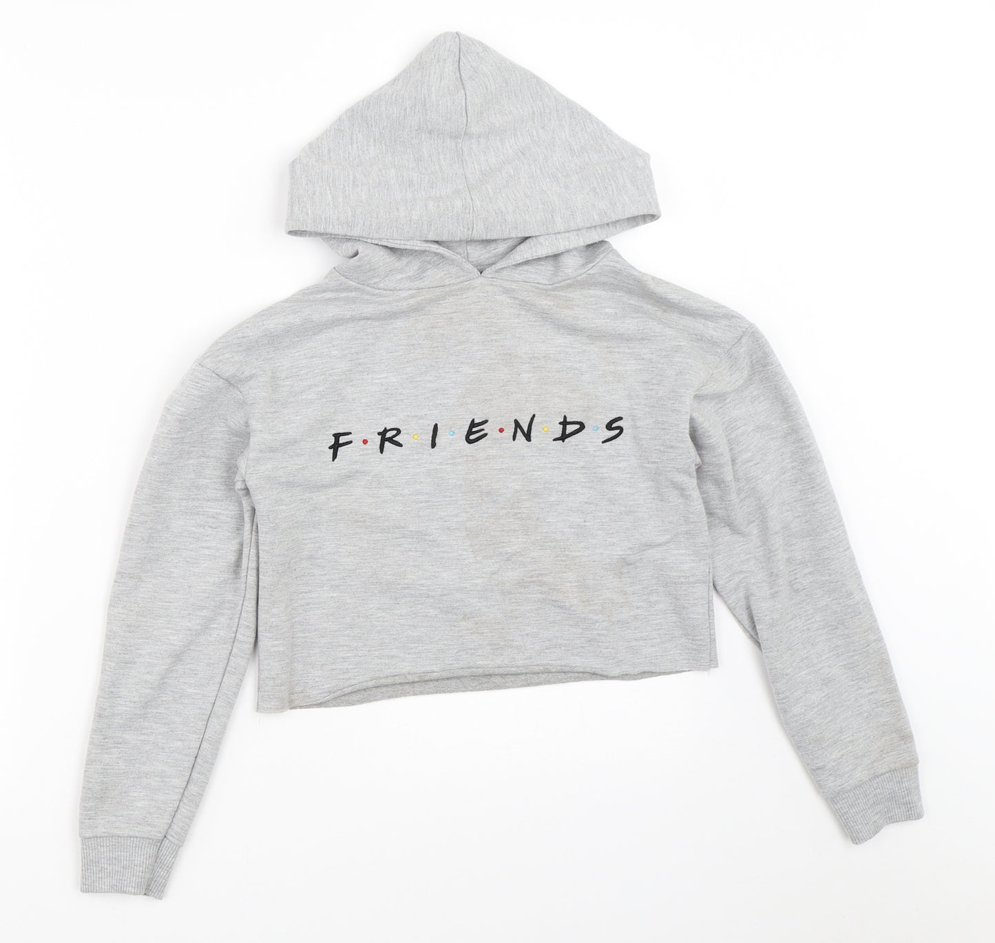 Primark Girls Grey   Pullover Hoodie Size 7-8 Years  - friends
