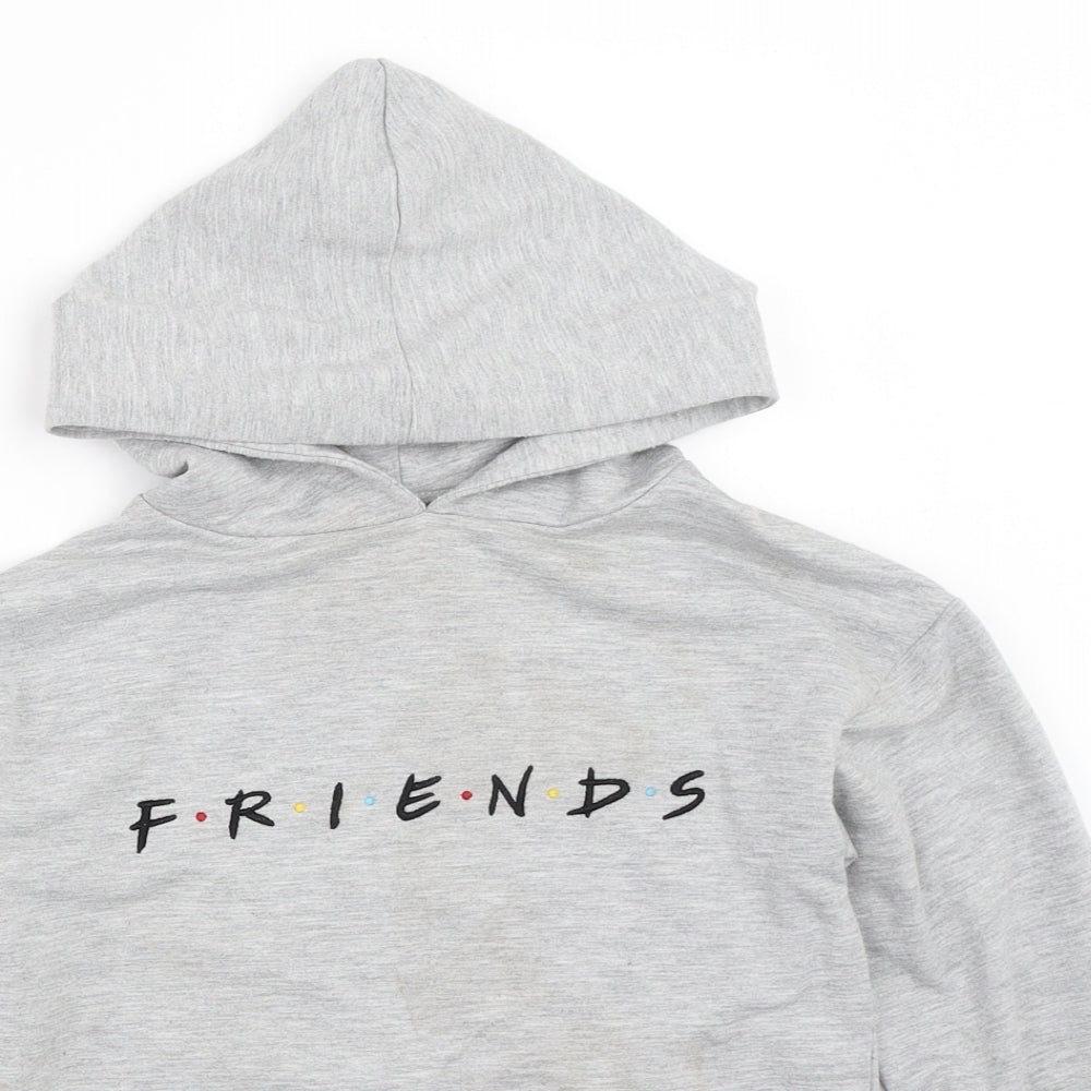 Primark Girls Grey   Pullover Hoodie Size 7-8 Years  - friends