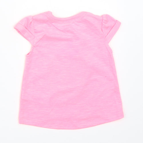 F&F Girls Pink   Basic T-Shirt Size 0-3 Months