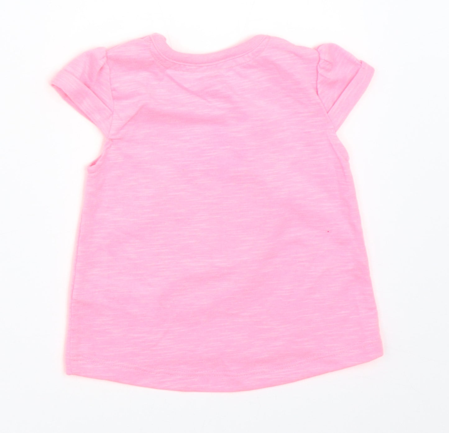 F&F Girls Pink   Basic T-Shirt Size 0-3 Months