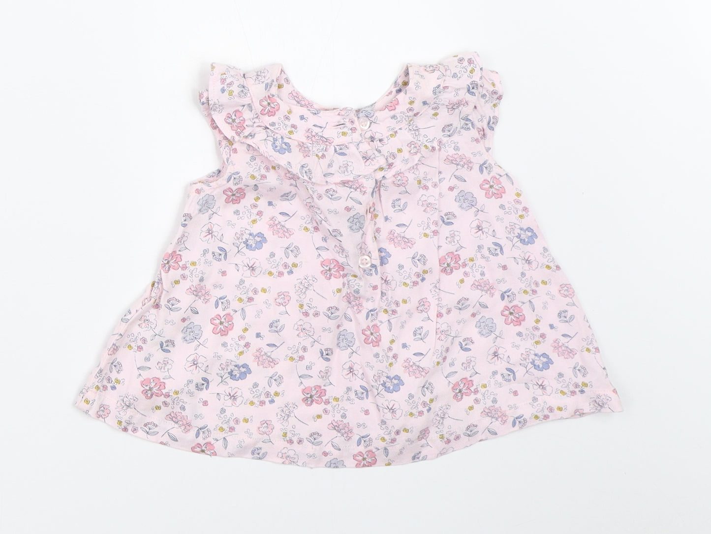 Matalan Girls Pink Floral  Basic Blouse Size Newborn