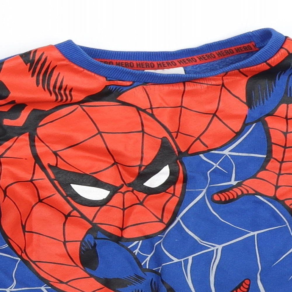 F&F Boys Blue   Pullover Sweatshirt Size 5-6 Years  - spiderman