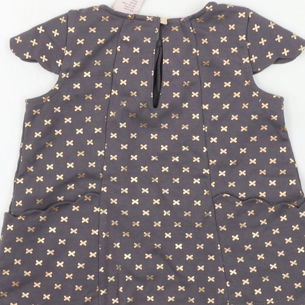 Catherine Malandrino Girls Grey   A-Line  Size 24 Months