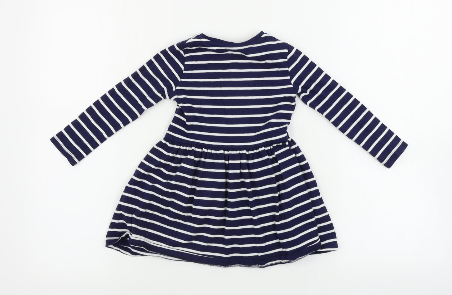 H&M  Girls Blue Striped  A-Line  Size 2-3 Years