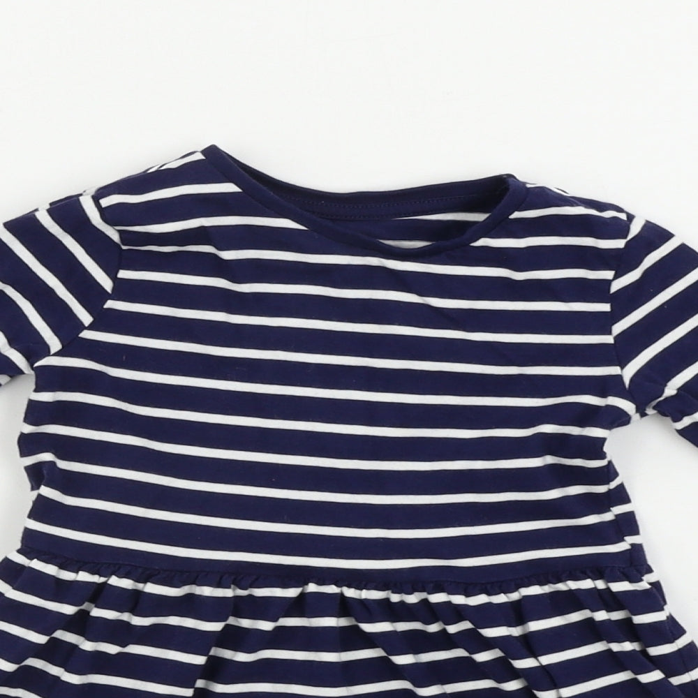 H&M  Girls Blue Striped  A-Line  Size 2-3 Years